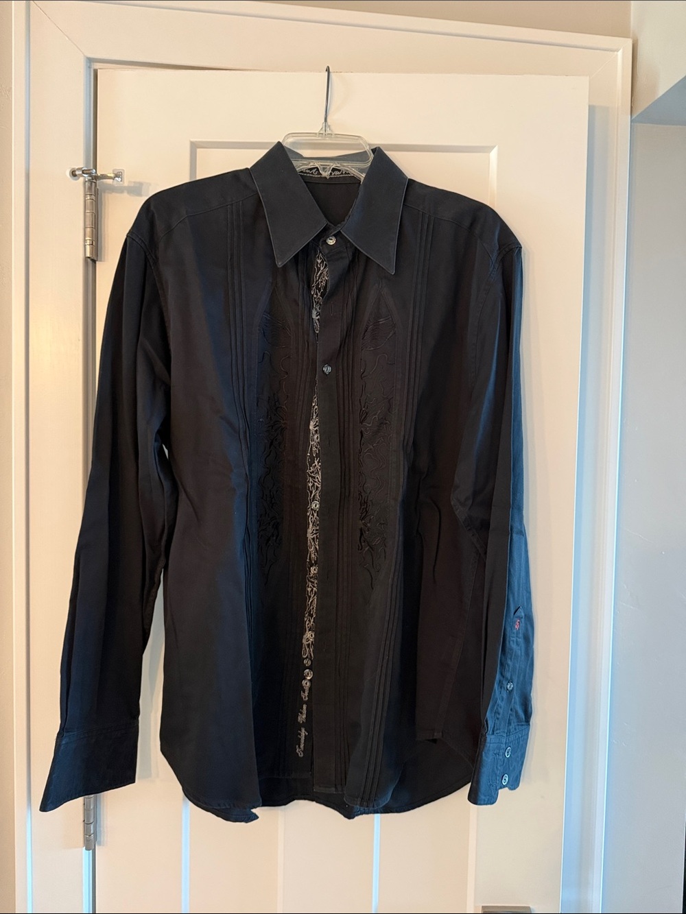 Robert Graham Black Embroidered Dress Shirt